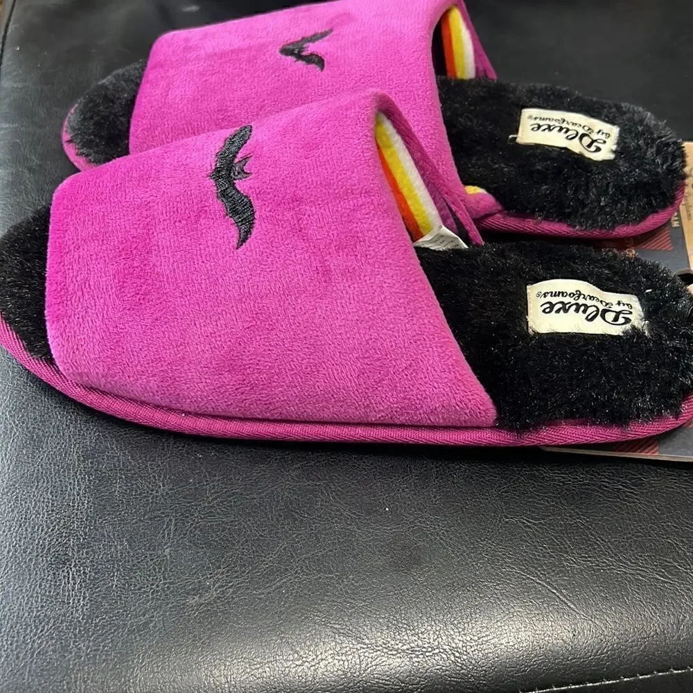 𝅺BAT Memory Foam Bright Plum Slippers - Picture 6 of 8